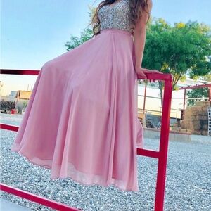 Amelie Couture Pink Sequin Gown